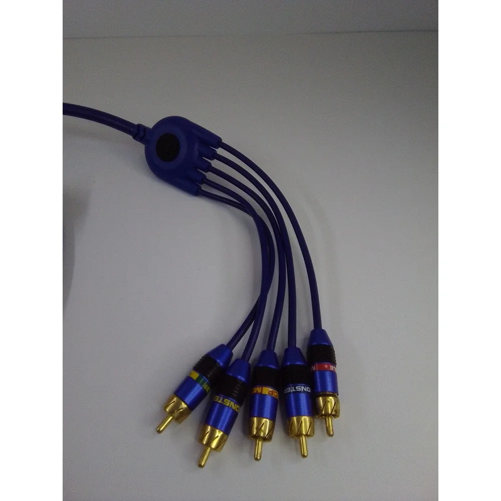 Monster GameLink 400 Component Video AV Cable Blue for Playstation 2 or 3 Used